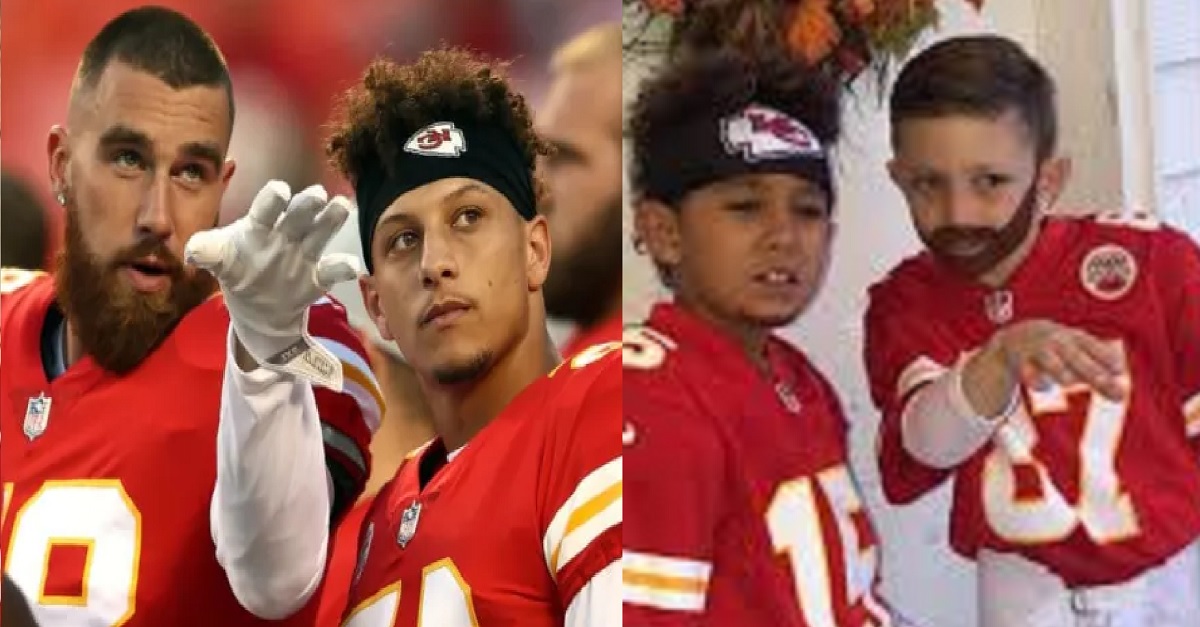 Boys’ who nailed Halloween in Patrick Mahomes and Travis Kelce costume sent amazing surprise but Their hair is so real