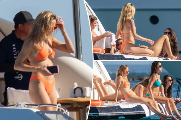 Put clothes on, you are mom of 2 ‘ Patrick Mahomes wife face criticism after Matches Her Barely-There Orange Bikini to Her Sunglasses for Boat Day
