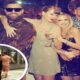 Taylor Swift Flaunts Bare Shoulders in a Black Leather Minidress During Las Vegas Outing with Travis Kelce